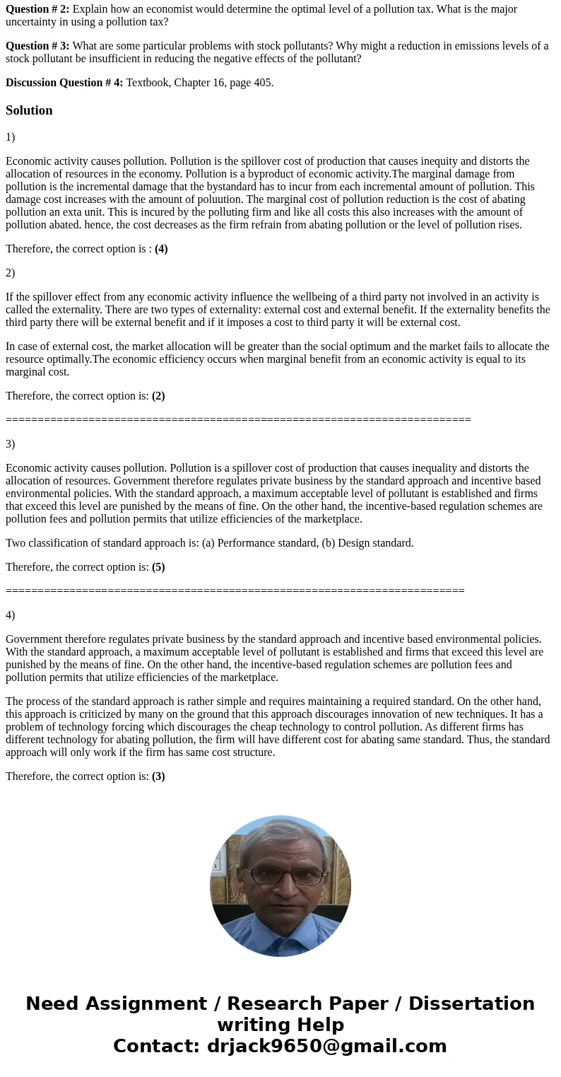 Part A: Multiple-choice Questions(40 points) 1. How do the marginal costs of pollution reduction and the marginal costs of pollution damage change as pollution  Part A: Multiple-choice Questions(40 points) 1. How do the marginal costs of pollution reduction and the marginal costs of pollution damage change as pollution