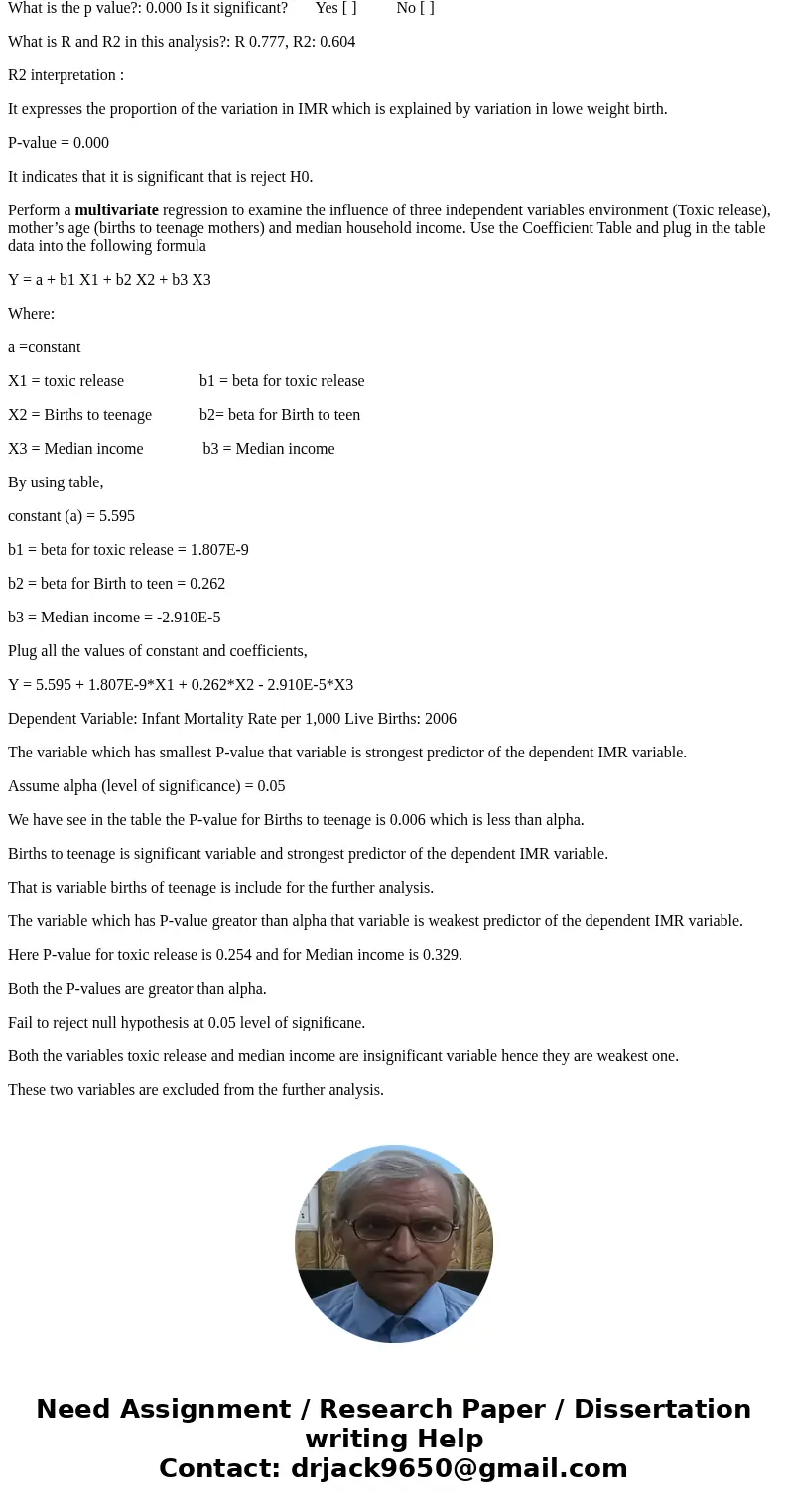 Problem 2-Regression Use STATE10-HEALTH-50 to perform a regression analysis. On the SPSS menu, follow this command: Analyze à Regression àLinear Perform a regre