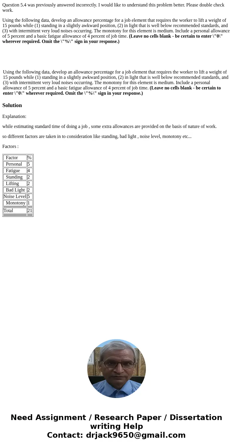 Question 5.4 was previously answered incorrectly. I would like to understand this problem better. Please double check work. Using the following data, develop an Question 5.4 was previously answered incorrectly. I would like to understand this problem better. Please double check work. Using the following data, develop an