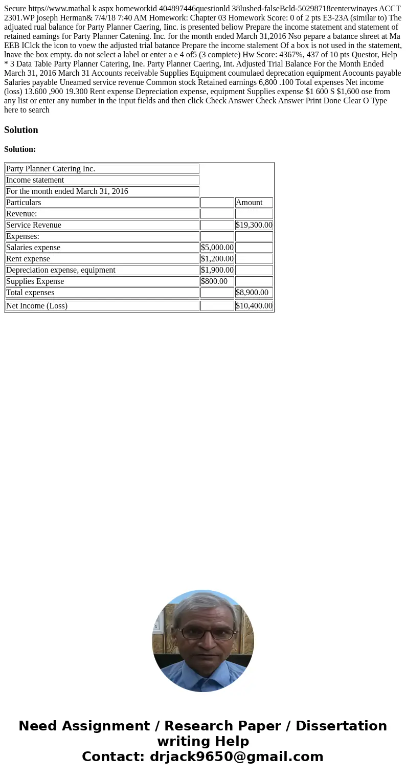 Secure https//www.mathal k aspx homeworkid 404897446questionld 38lushed-falseBcld-50298718centerwinayes ACCT 2301.WP joseph Herman& 7/4/18 7:40 AM Homework