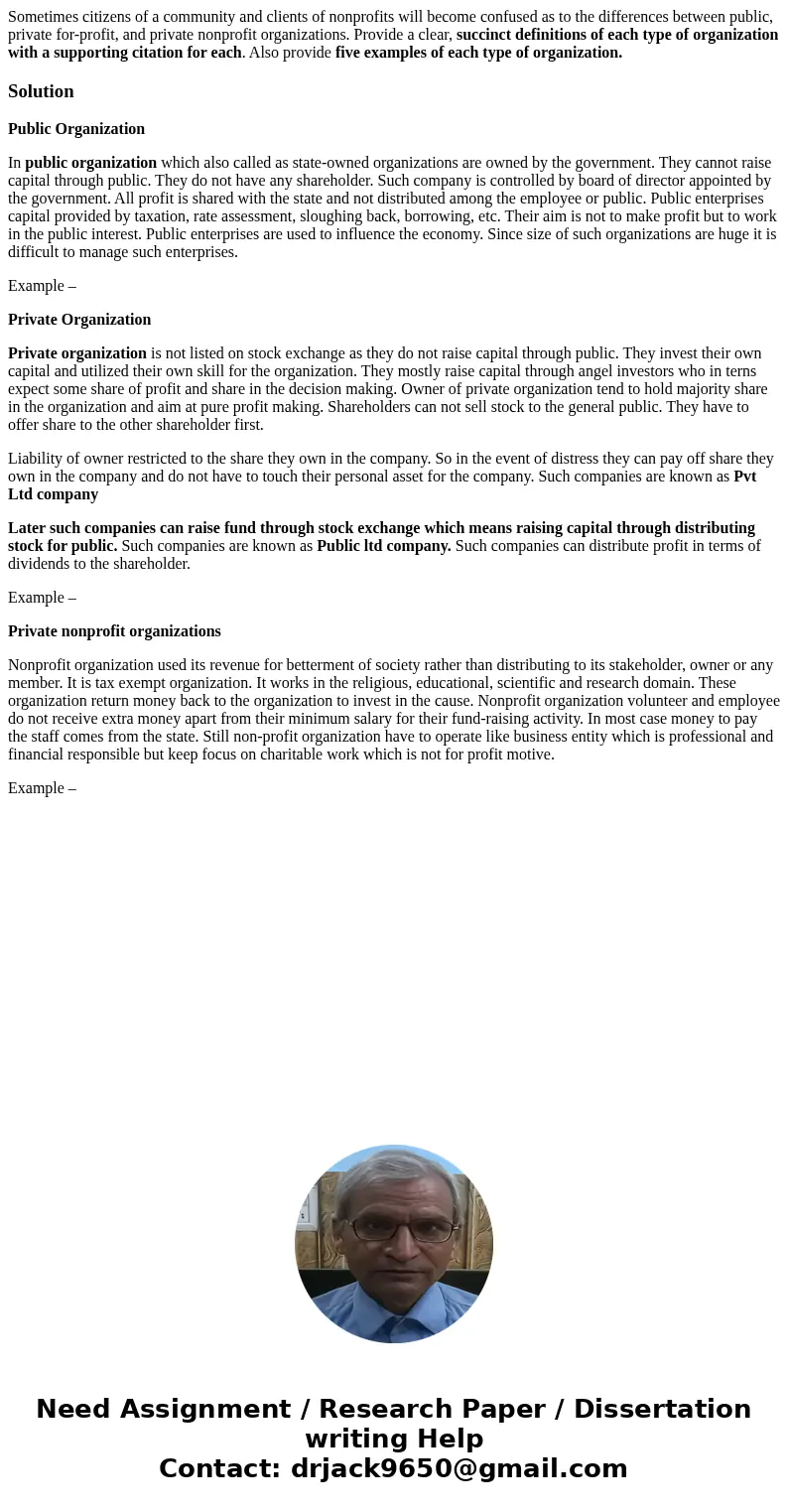 Sometimes citizens of a community and clients of nonprofits will become confused as to the differences between public, private for-profit, and private nonprofit Sometimes citizens of a community and clients of nonprofits will become confused as to the differences between public, private for-profit, and private nonprofit