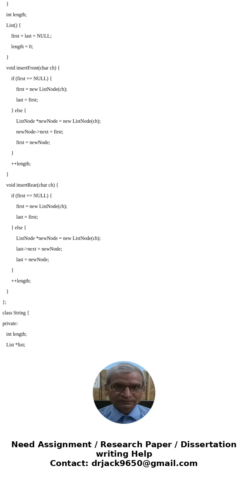 Specify and implement an ADT character string by using a linked chain of characters. Include typical operations such as nding its length, appending one string t Specify and implement an ADT character string by using a linked chain of characters. Include typical operations such as nding its length, appending one string t