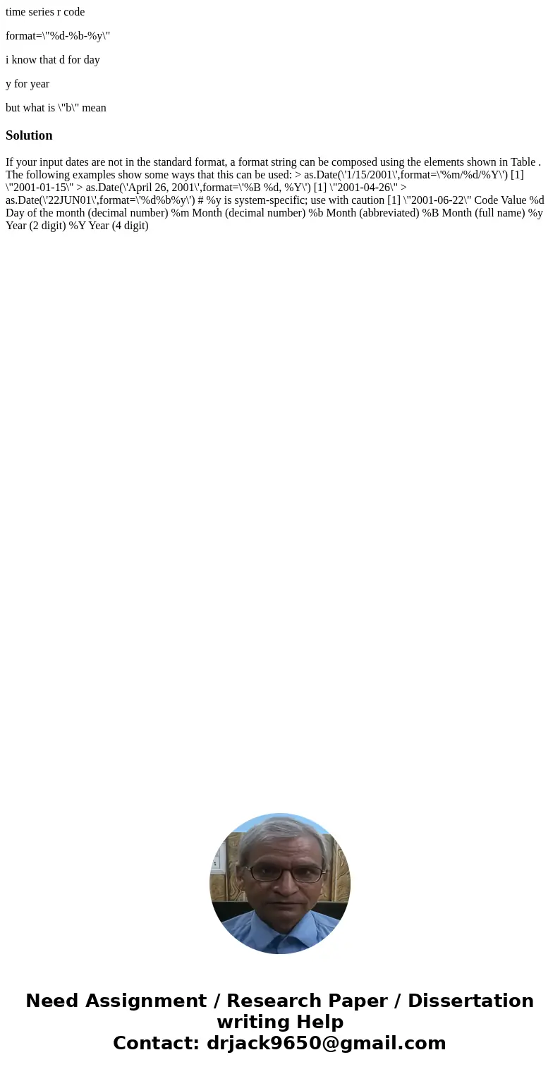 time series r code format=\ time series r code format=\