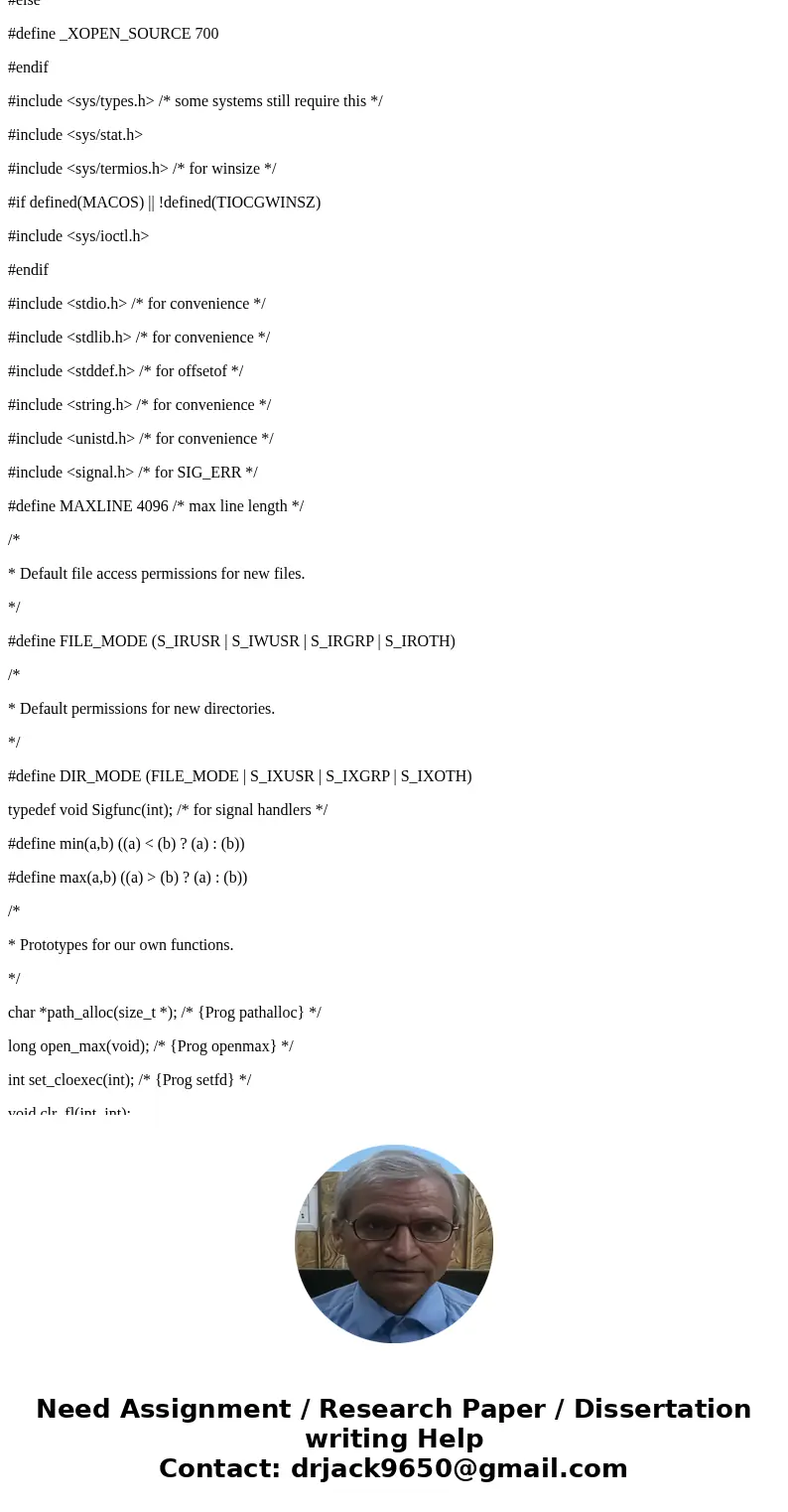 try to create a makefile (Makefile) for one program (e.g., simple-hole.c with apue.h) to compile and make an execuatable (simple-hole). Simple-hole.c #include \