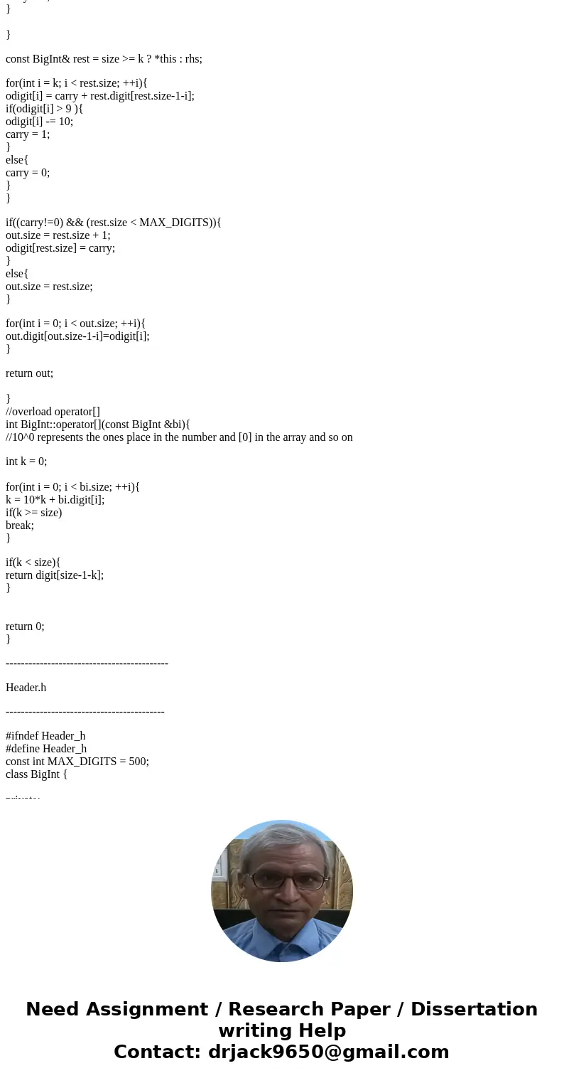 Using the following code perform ALL of the tasks below in C++ (****HINT: basically just write the overload operators for [], +, >>, and make some test ca