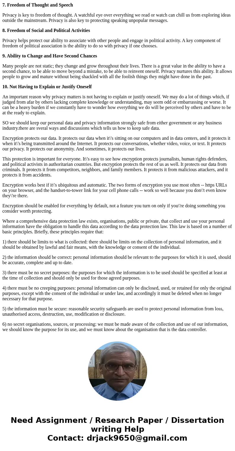 What reasons do we as citizens have to protect our data?SolutionSolution:- Individuals, as citizens and consumers need to have the means to exercise their right