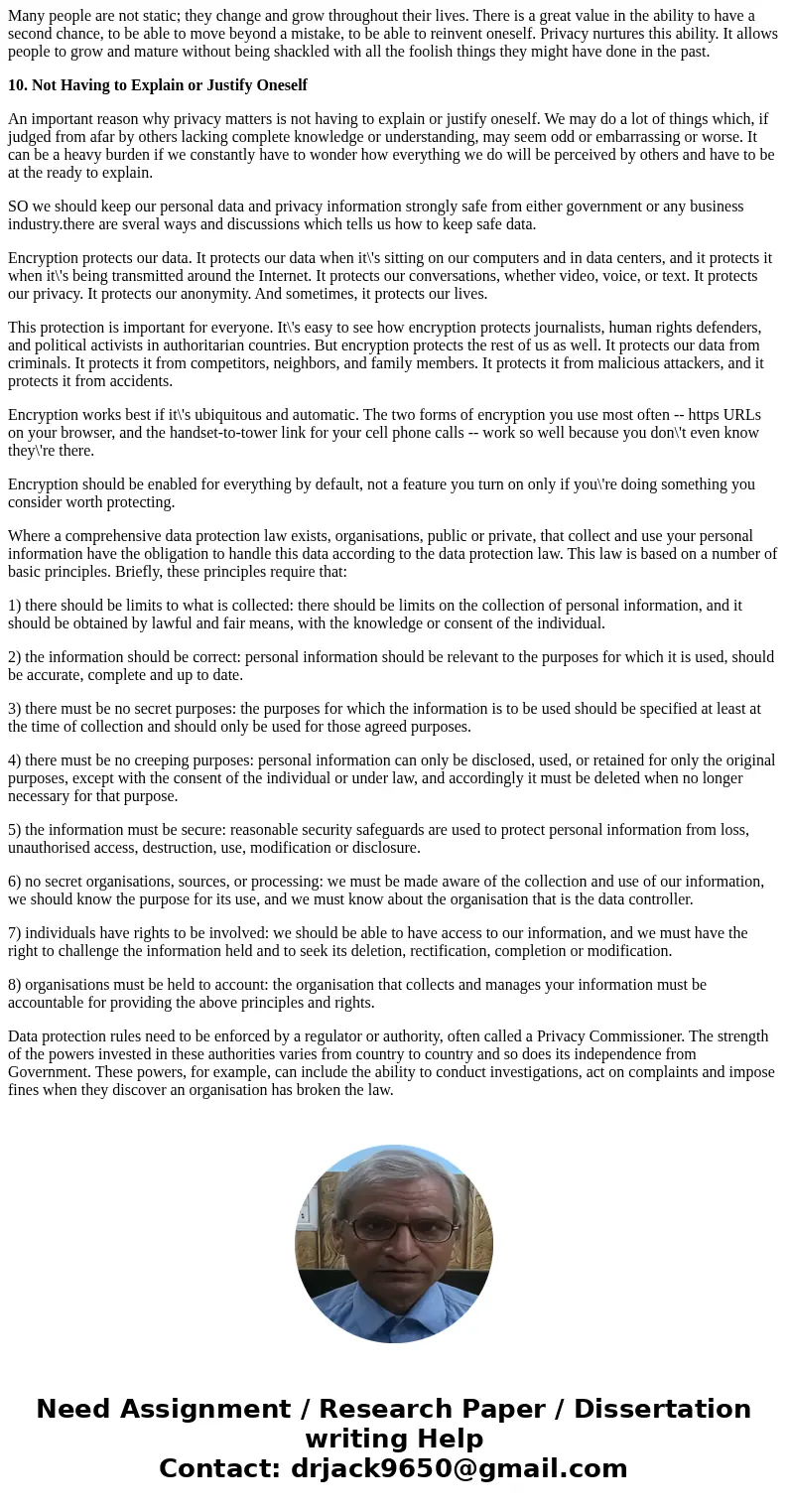 What reasons do we as citizens have to protect our data?SolutionSolution:- Individuals, as citizens and consumers need to have the means to exercise their right
