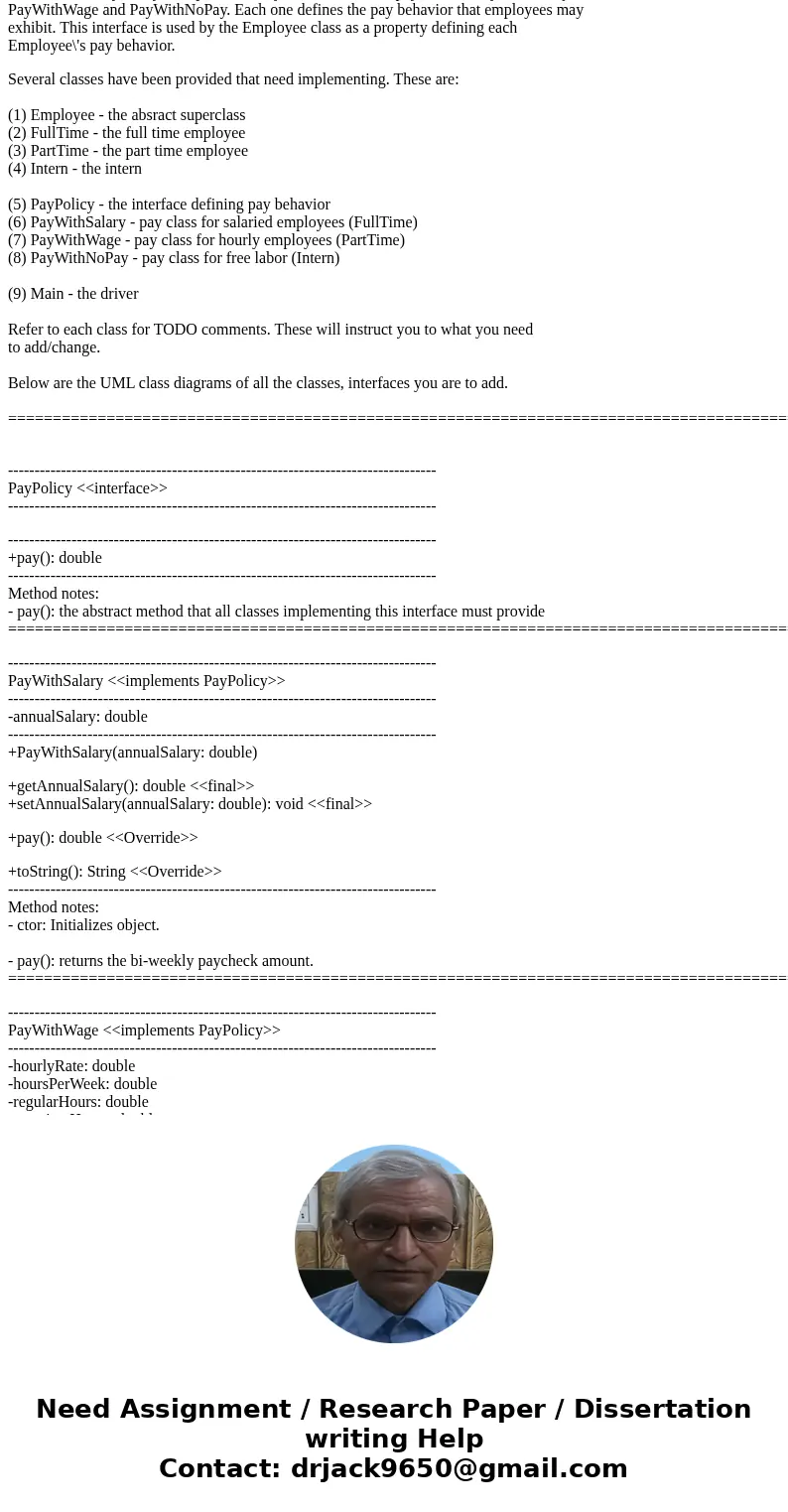 When comes to the pay() method in the employee class, is the best solution to use the instanceof command in an if else statement and instantiate a FullTime, Par