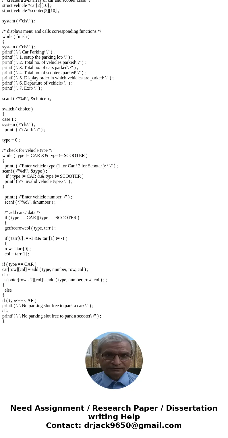 Write a C++ program that has the following specifications: In the menu, 1. Set up the parking lot (This allows you to enter how many levels, rows, columns, and  Write a C++ program that has the following specifications: In the menu, 1. Set up the parking lot (This allows you to enter how many levels, rows, columns, and