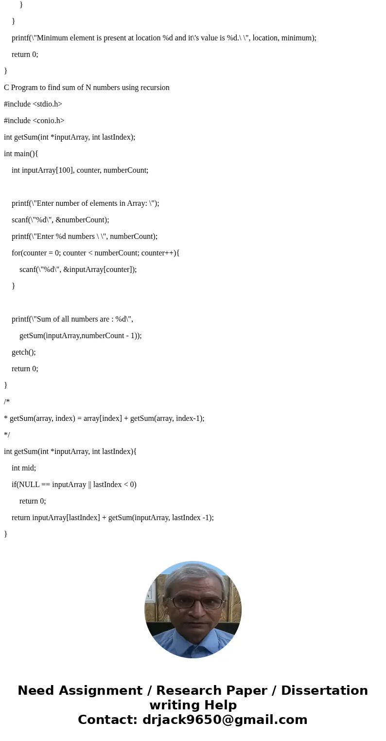 Write a recursive function that computes the sum of all numbers from 1 to n, where n is given as parameter. Write a recursive function that finds and returns t  Write a recursive function that computes the sum of all numbers from 1 to n, where n is given as parameter. Write a recursive function that finds and returns t