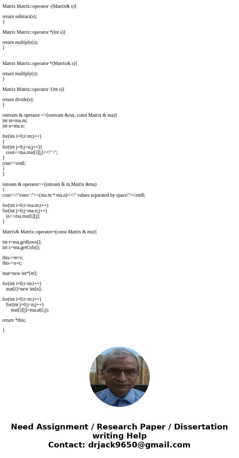 Your goal for this breakout is to create an easy-to-use Matrix class in C++ that makes use of dynamic memory allocation and includes basic matrix operations bot Your goal for this breakout is to create an easy-to-use Matrix class in C++ that makes use of dynamic memory allocation and includes basic matrix operations bot