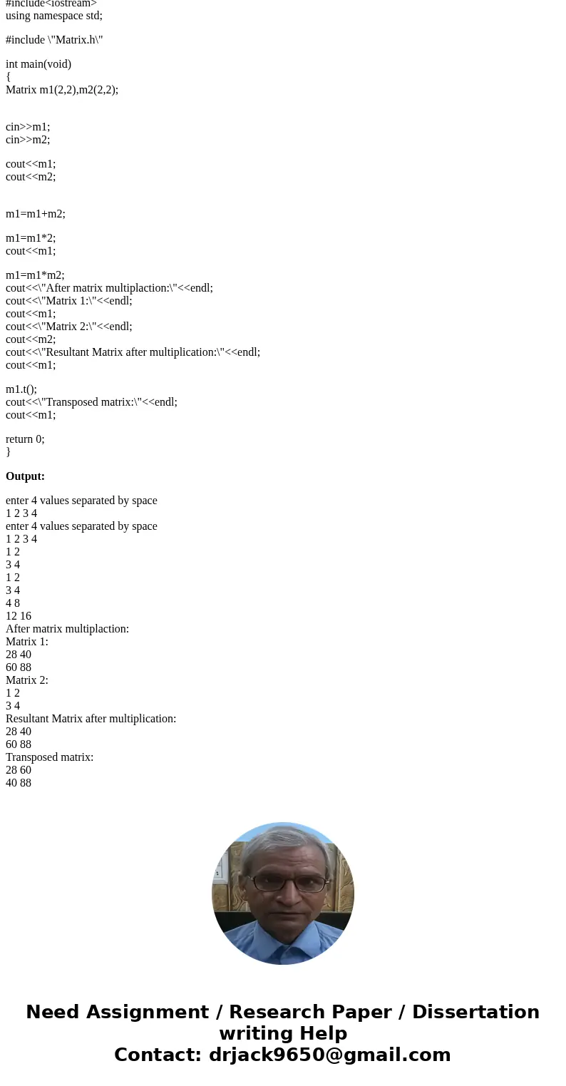Your goal for this breakout is to create an easy-to-use Matrix class in C++ that makes use of dynamic memory allocation and includes basic matrix operations bot Your goal for this breakout is to create an easy-to-use Matrix class in C++ that makes use of dynamic memory allocation and includes basic matrix operations bot