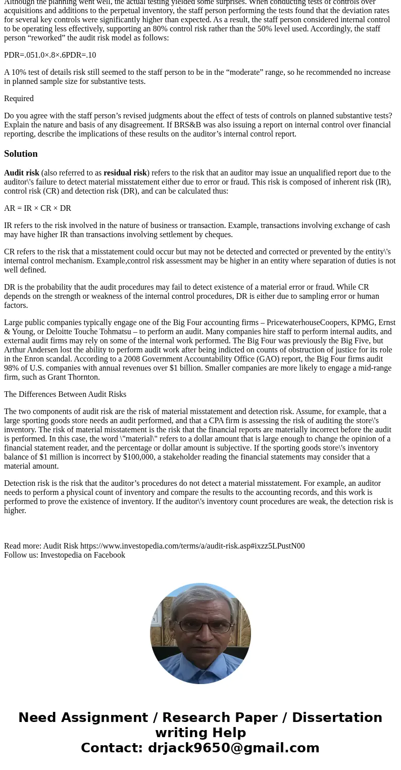 13-35 (Objectives 13-3, 13-4) McClain Plastics has been an audit client of Belcor, Rich, Smith & Barnes, CPAs (BRS&B), for several years. McClain Plasti