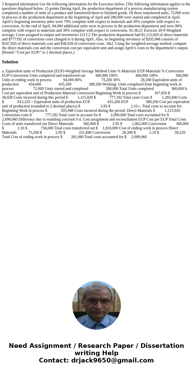  5 Required information Use the following information for the Exercises below. [The following information applies to the questions displayed below. 15 points Du