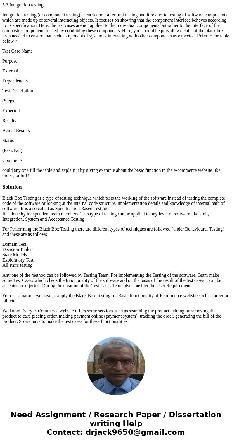 5.3 Integration testing Integration testing (or component testing) is carried out after unit testing and it relates to testing of software components, which are 5.3 Integration testing Integration testing (or component testing) is carried out after unit testing and it relates to testing of software components, which are
