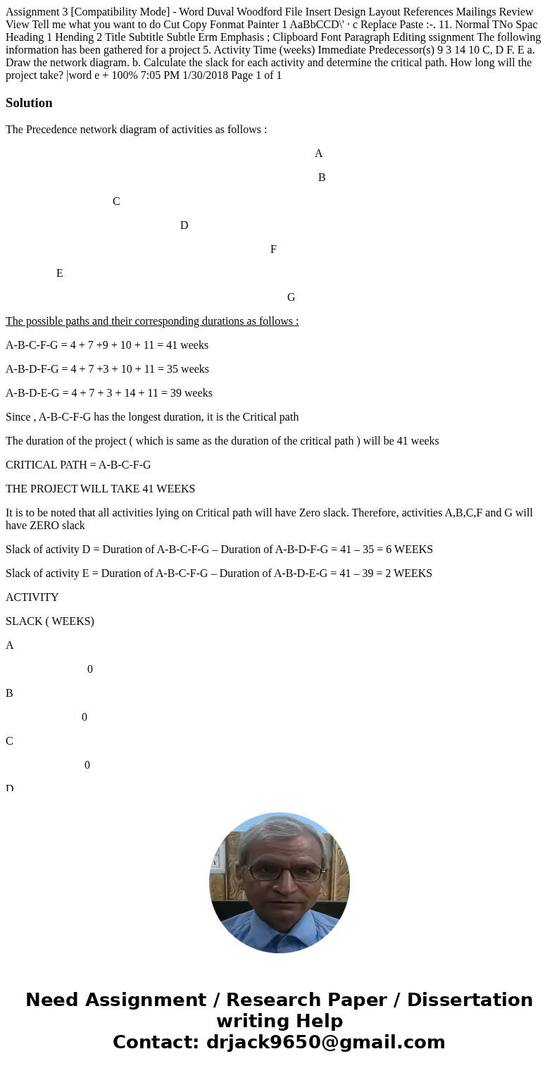  Assignment 3 [Compatibility Mode] - Word Duval Woodford File Insert Design Layout References Mailings Review View Tell me what you want to do Cut Copy Fonmat P