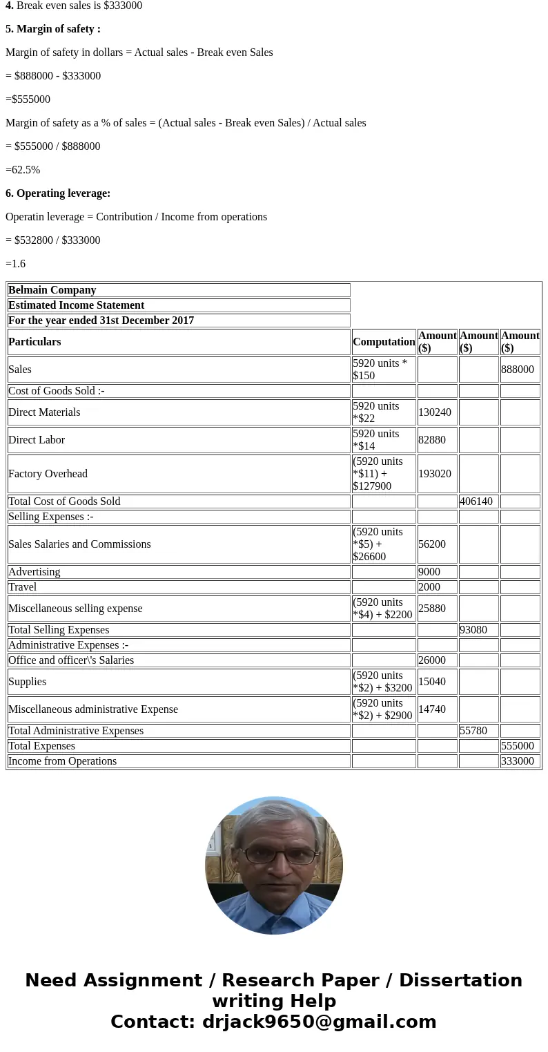 Belmain Co. expects to maintain the same inventories at the end of 20Y7 as at the beginning of the year. The total of all production costs for the year is there