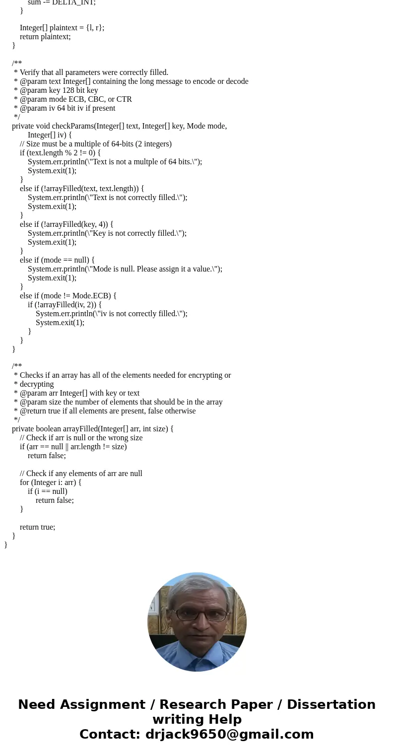 Block encryption: implement the Tiny Encryption Algorithm (TEA) in Java. - Part 1: Use your TEA algorithm to encrypt the 64-bit plaintext block: 0x0123456789ABC Block encryption: implement the Tiny Encryption Algorithm (TEA) in Java. - Part 1: Use your TEA algorithm to encrypt the 64-bit plaintext block: 0x0123456789ABC