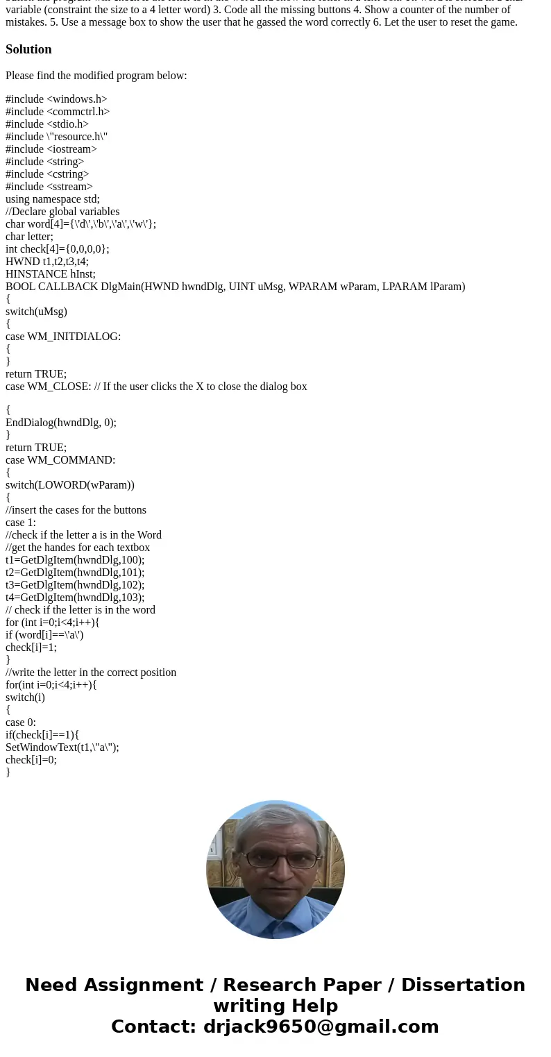 C++: The WordGame codes are below ------------------------------------------------------------------------ #include <windows.h> #include <commctrl.h> C++: The WordGame codes are below ------------------------------------------------------------------------ #include <windows.h> #include <commctrl.h>