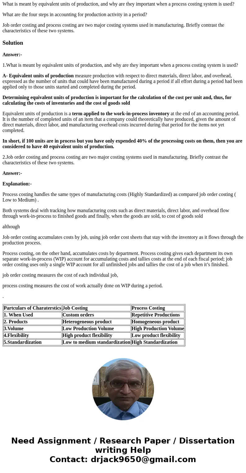 Chapter 20 This module focuses on measuring costs in process production companies. We explain process production, describe how to assign costs to processes, and