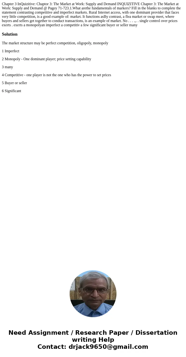  Chapter 3 InQuizitive: Chaptor 3: The Market at Work: Supply and Demand INQUIZITIVE Chapter 3: The Market at Work: Supply and Demand @ Pagey 71-723.1.What aret