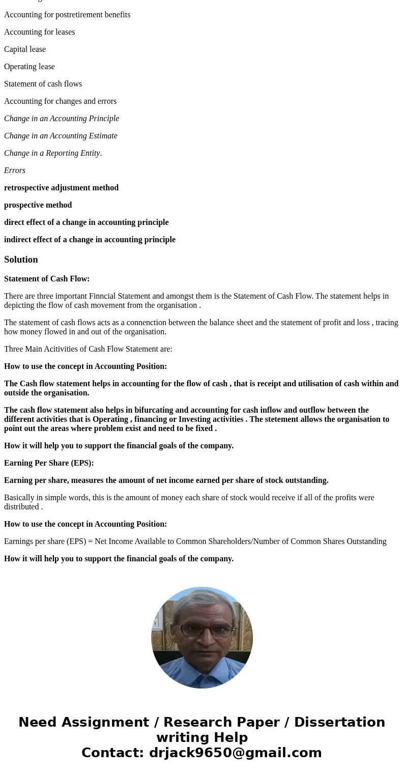 Choose at least two concepts you have learned in Intermediate Accounting, 2nd edition from the list below and explain how you may use them in your present or fu Choose at least two concepts you have learned in Intermediate Accounting, 2nd edition from the list below and explain how you may use them in your present or fu