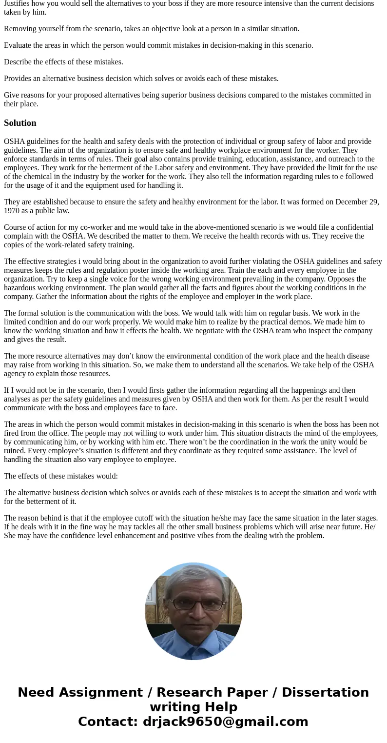 Commitment Your firm manufactures pesticides for farmers. Your co-worker has noticed multiple times that the boss habitually violates safety protocols while usi