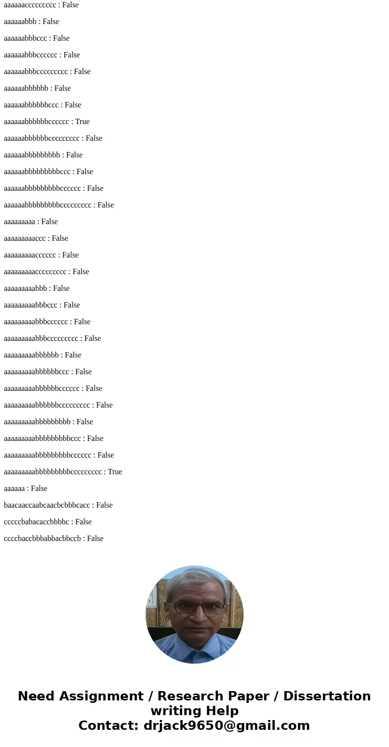 Construct a program (any language) that reads a string of characters from either \'a\' or \'b\' or \'c\' to solve whether the string of input is a member of...  Construct a program (any language) that reads a string of characters from either \'a\' or \'b\' or \'c\' to solve whether the string of input is a member of...