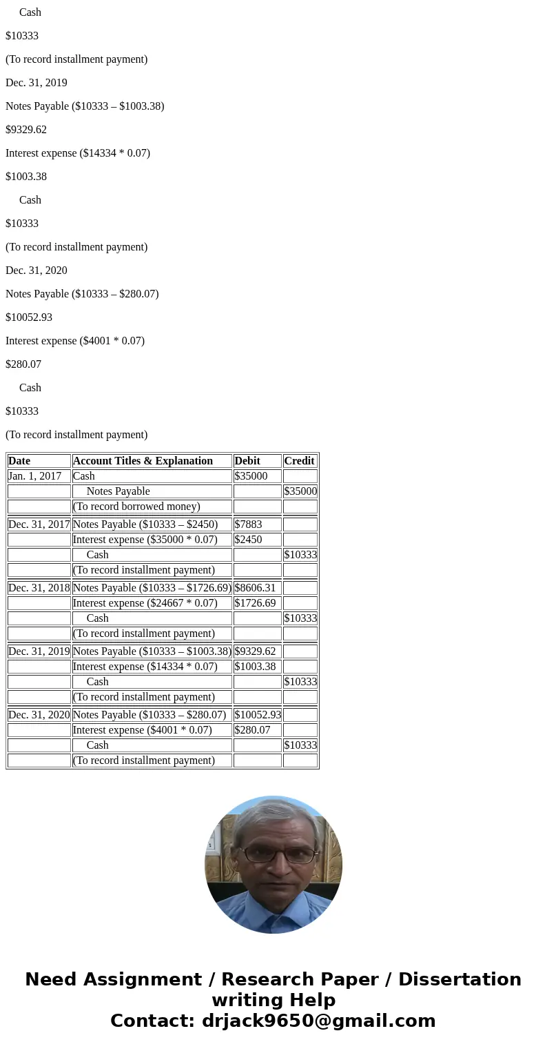 Exercise 14-11 Installment note entries LO C1 On January 1, 2 17, Eagle borrows sso o cash by signing a four-year, 7% installment note. The note requires four   Exercise 14-11 Installment note entries LO C1 On January 1, 2 17, Eagle borrows sso o cash by signing a four-year, 7% installment note. The note requires four