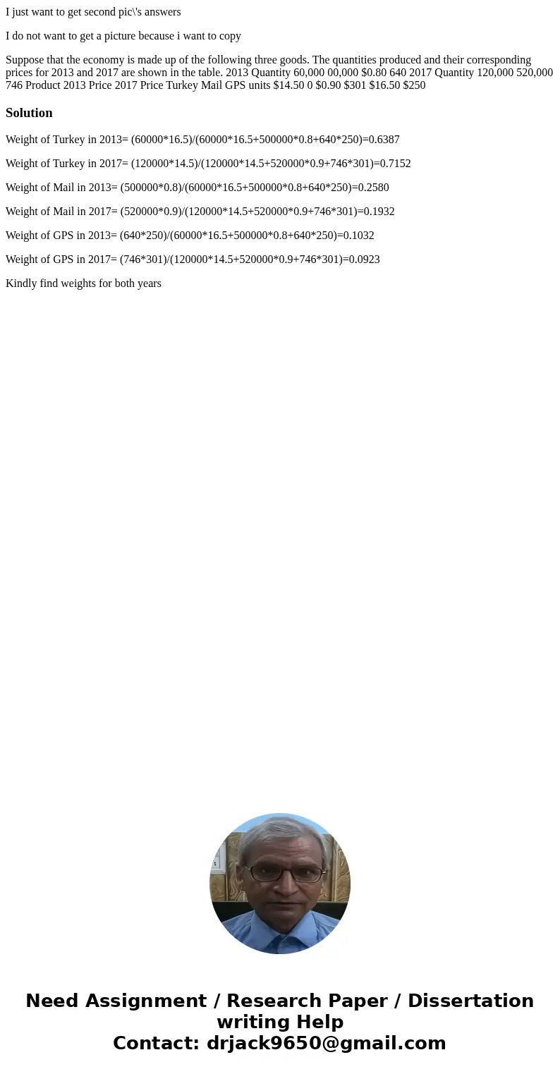 I just want to get second pic\'s answers I do not want to get a picture because i want to copy Suppose that the economy is made up of the following three goods. I just want to get second pic\'s answers I do not want to get a picture because i want to copy Suppose that the economy is made up of the following three goods.