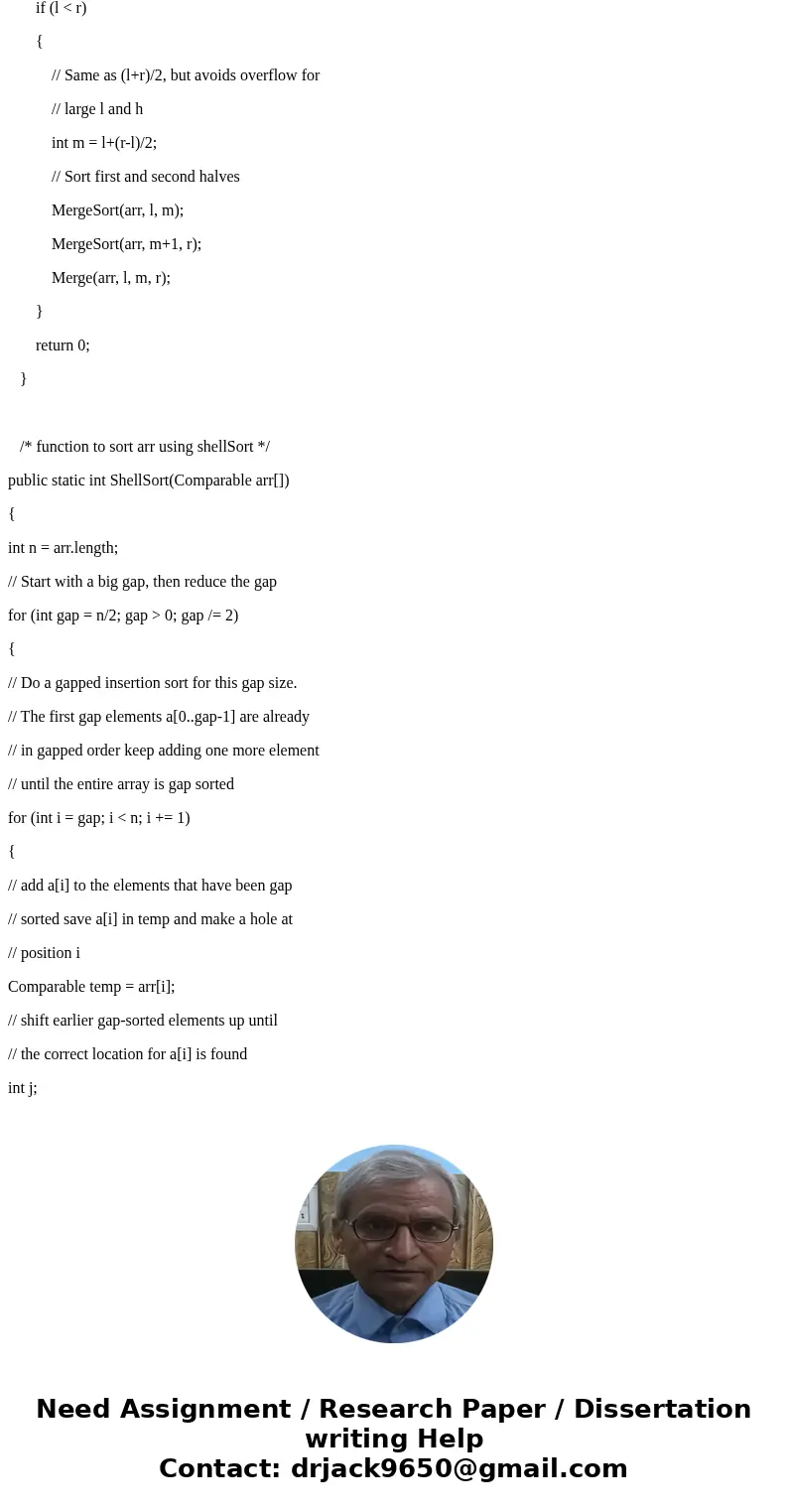 implement all of them with JAVA ECLIPSE public class A3Sorter // no public or private member attributes needed. // you may declare your own private helper metho implement all of them with JAVA ECLIPSE public class A3Sorter // no public or private member attributes needed. // you may declare your own private helper metho