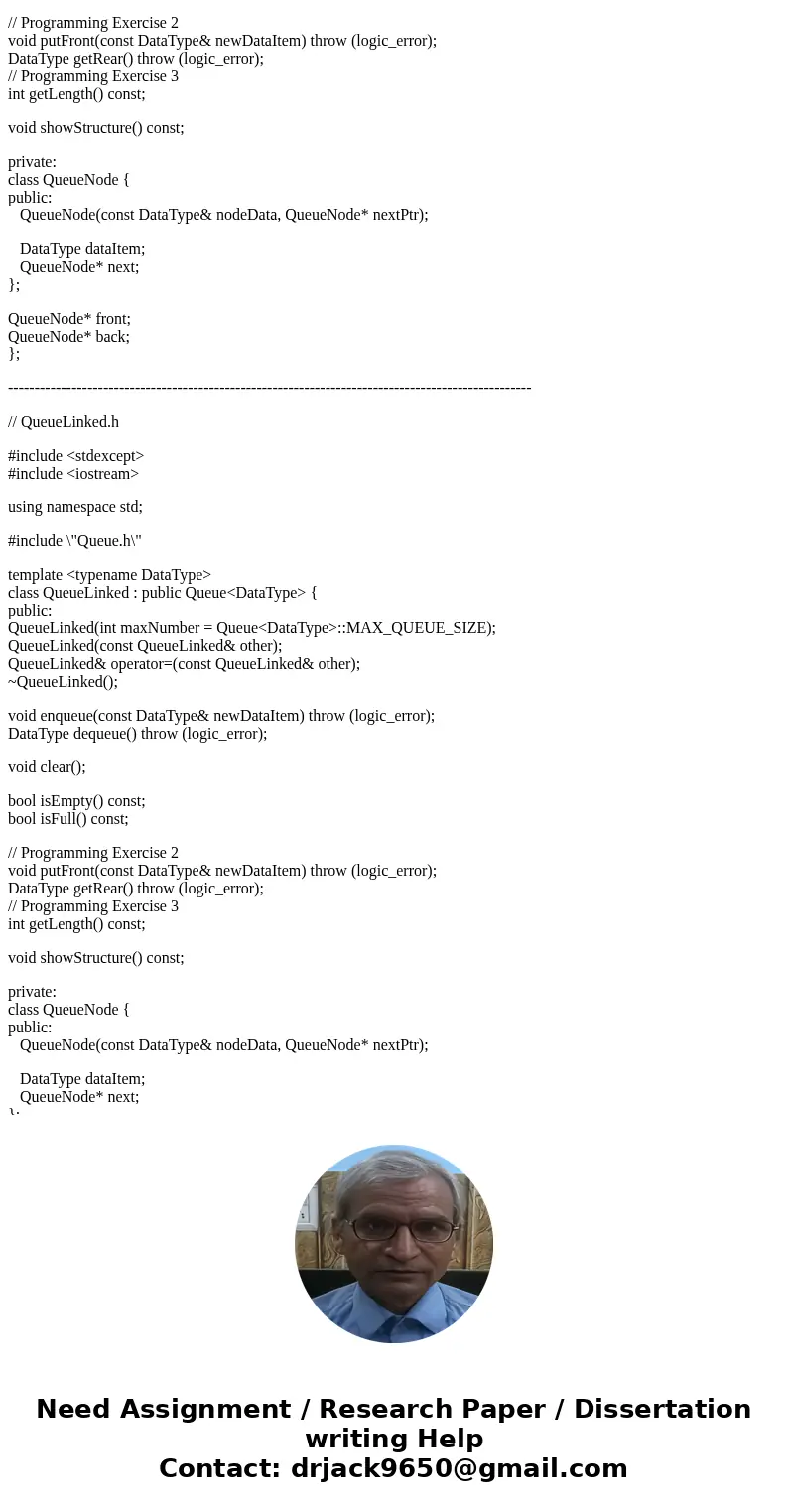 implement the Queue ADT using the linked list approach #include \ implement the Queue ADT using the linked list approach #include \