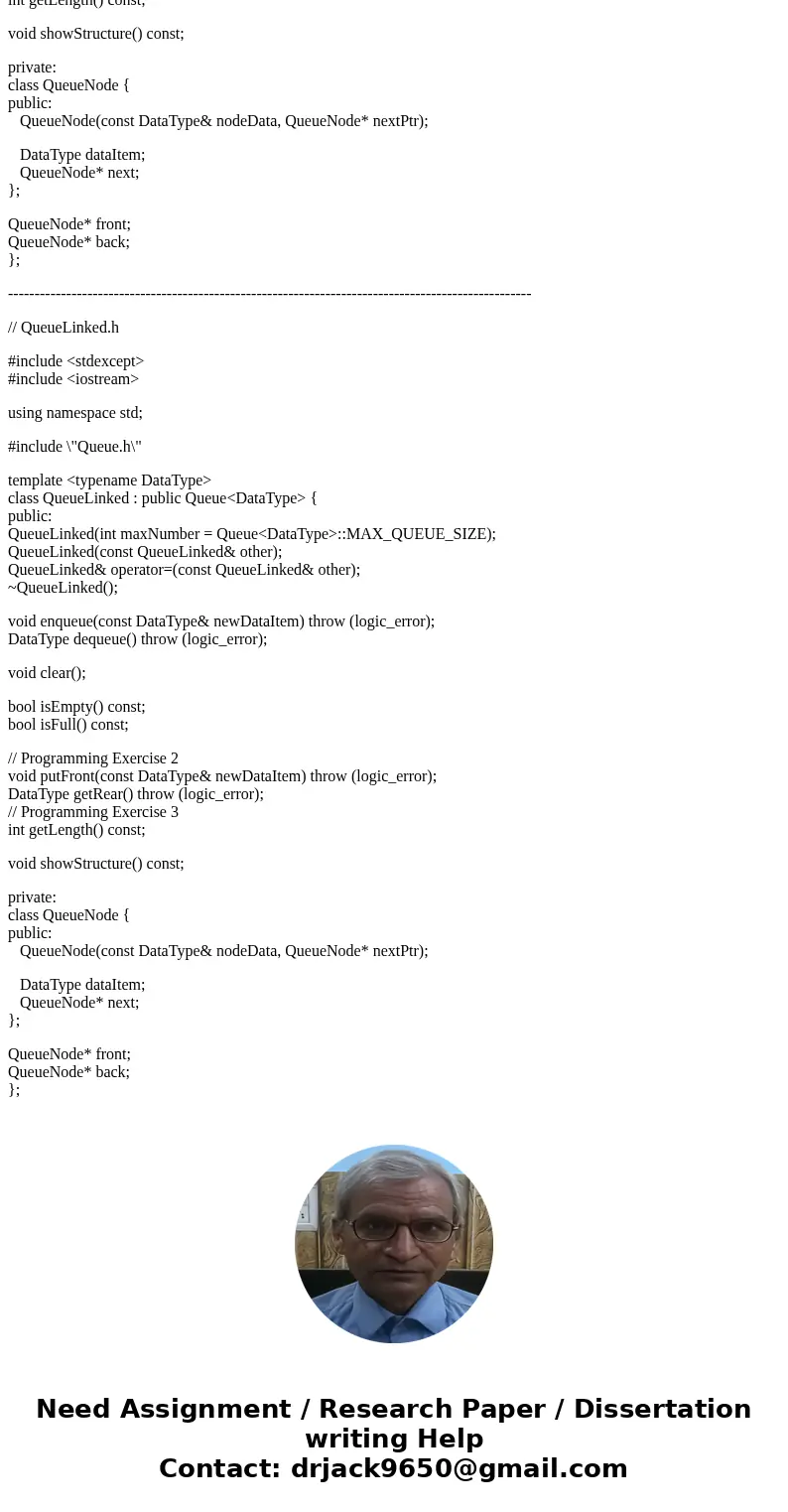 implement the Queue ADT using the linked list approach #include \ implement the Queue ADT using the linked list approach #include \