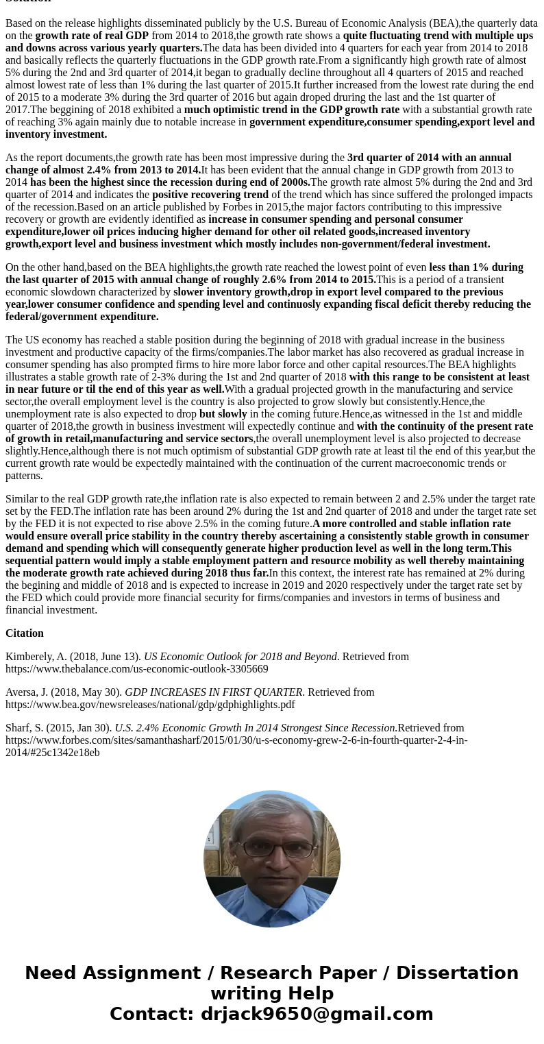 In this assignment, you will visit the website of the U.S. Bureau of Economic Analysis (BEA) and review current information regarding current real Gross Domesti In this assignment, you will visit the website of the U.S. Bureau of Economic Analysis (BEA) and review current information regarding current real Gross Domesti