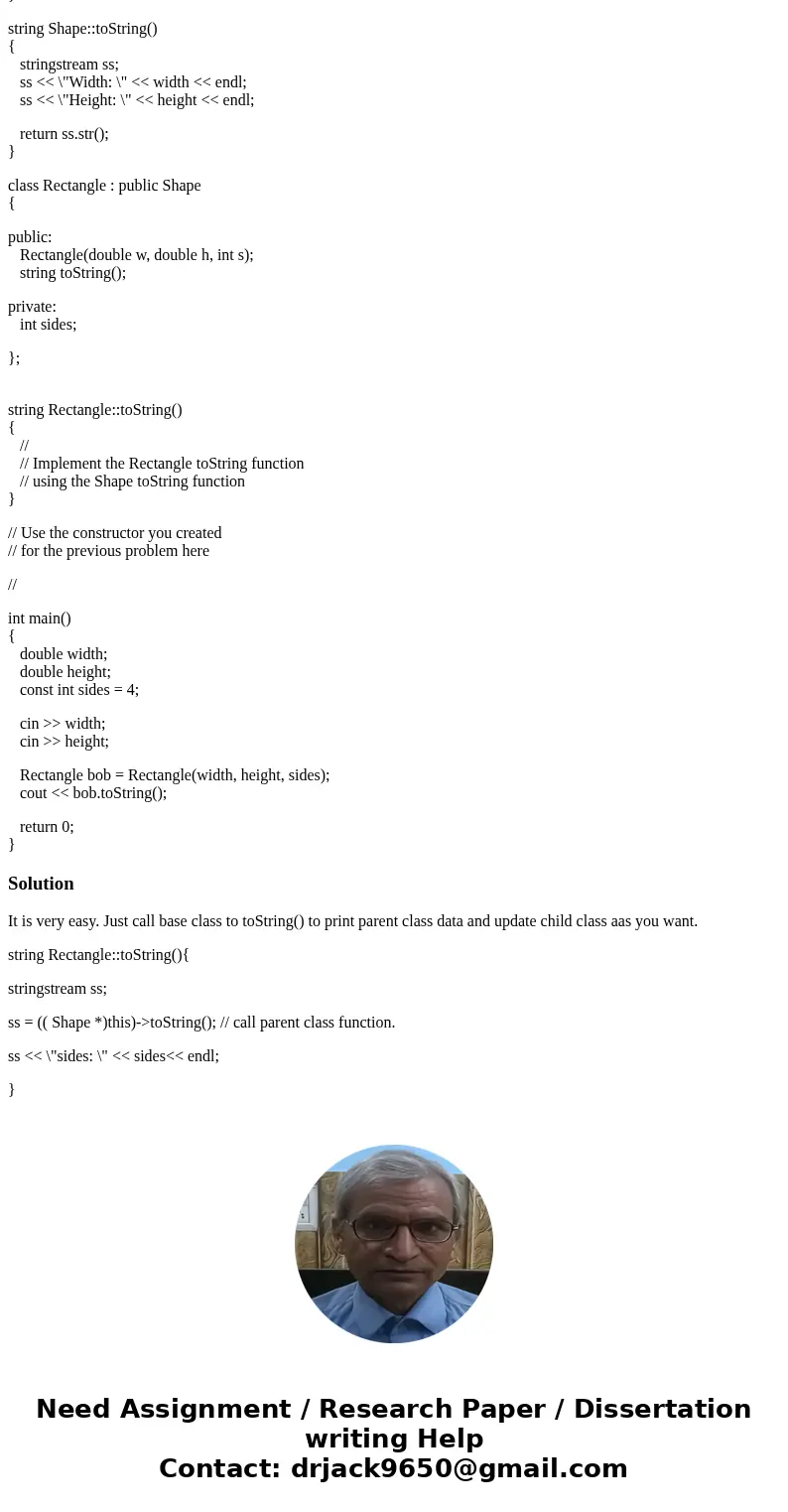 In this problem, you\'ll notice that the data members of the Shape class are now private instead of protected. This means that the child class no longer has dir In this problem, you\'ll notice that the data members of the Shape class are now private instead of protected. This means that the child class no longer has dir