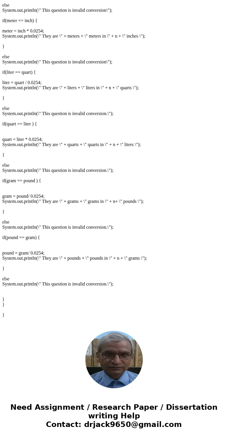 Java Programming (Metric Conversion Application ) Write an application that will assist the user with metric conversions. Your application should allow the user Java Programming (Metric Conversion Application ) Write an application that will assist the user with metric conversions. Your application should allow the user