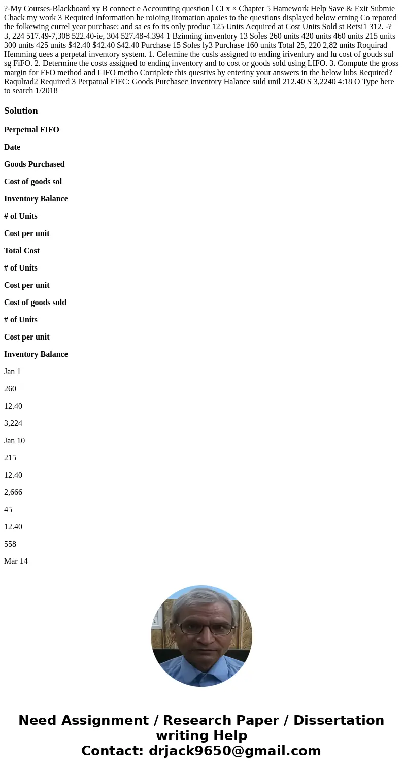  ?-My Courses-Blackboard xy B connect e Accounting question l CI x × Chapter 5 Hamework Help Save & Exit Submie Chack my work 3 Required information he roio
