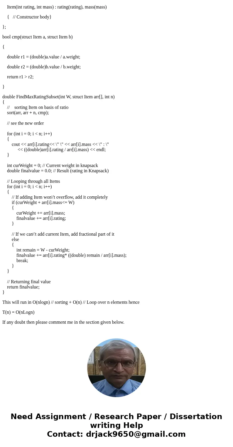  Now, consider the following practical problem. Suppose that you\'re in charge of picking a set of experiments to be launched into space. Each experiment has an