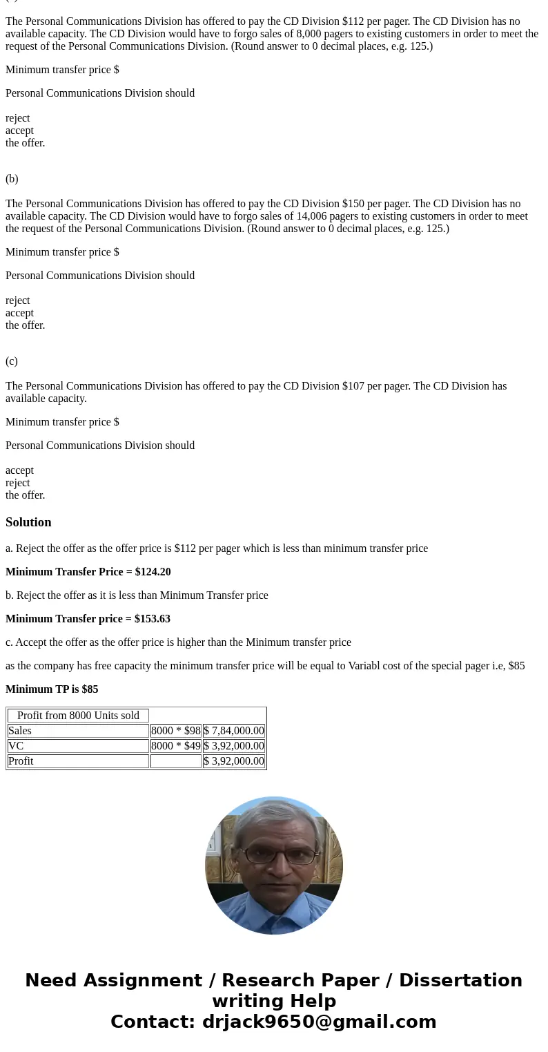 Problem 8-6A Comm Devices (CD) is a division of Worldwide Communications, Inc. CD produces pagers and other personal communication devices. These devices are so