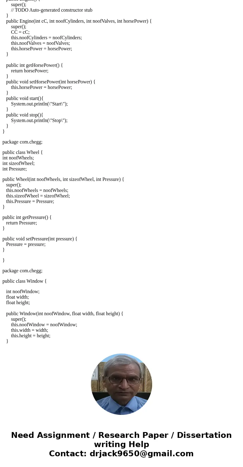 Problem Statement: You are asked to represent the real-world entity Car in an object oriented program. For the purpose of this exercise, only assume that an obj