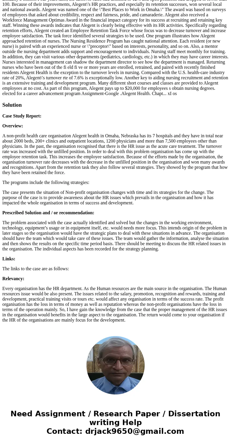  Riegent Health. Chapter Five Word Layout References Mailings Review View Help Tell me what you want to do Case: Alegent Health Alegent Health, based in Omaha, 