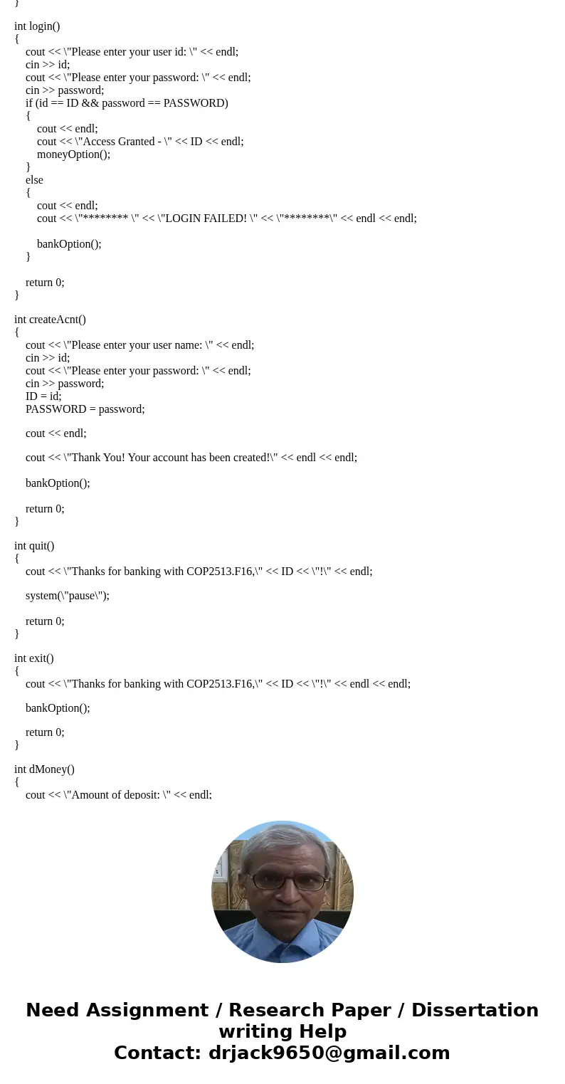 So I\'ve started most of it but, I get confused with how to store the time and how to make the vector for the bank accounts. Also, my checking isn\'t working pr So I\'ve started most of it but, I get confused with how to store the time and how to make the vector for the bank accounts. Also, my checking isn\'t working pr