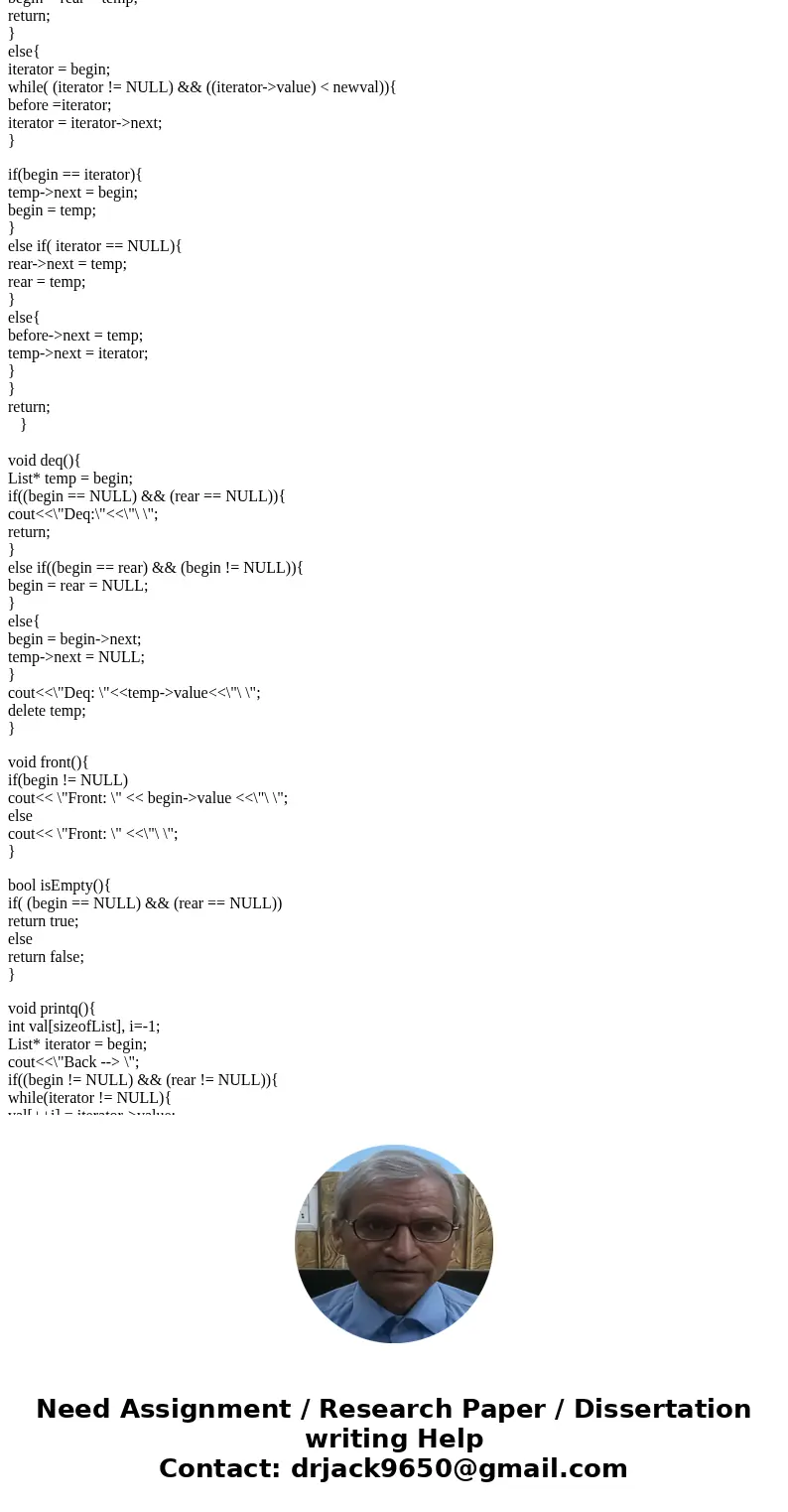 Task For this assignment you are to create a C++ class that will implement a priority queue. For your queue low numbers will take highest priority. Your class s Task For this assignment you are to create a C++ class that will implement a priority queue. For your queue low numbers will take highest priority. Your class s
