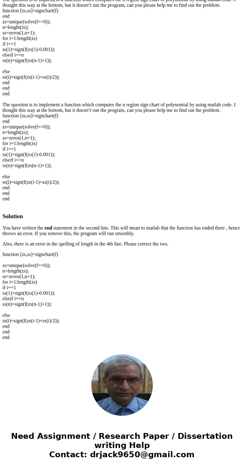 The question is to implement a function which computes the n region sign chart of polynomial by using matlab code. I thought this way at the bottom, but it doe  The question is to implement a function which computes the n region sign chart of polynomial by using matlab code. I thought this way at the bottom, but it doe