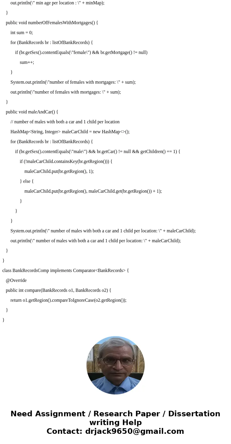 To write a program that performs data analysis from class objects PROJECT DESCRIPTION Bank is in desperate need of analytics from its clients for its loan appli To write a program that performs data analysis from class objects PROJECT DESCRIPTION Bank is in desperate need of analytics from its clients for its loan appli