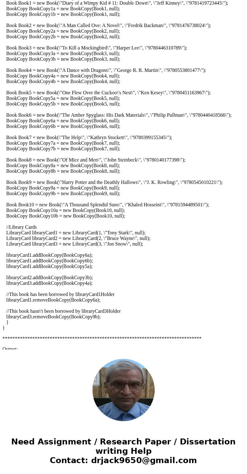 Trying to create a Library in Java 8 using the Date API. BookCopy has an associated DueDate (which is null if the book is not checked out) and LibraryCard has a Trying to create a Library in Java 8 using the Date API. BookCopy has an associated DueDate (which is null if the book is not checked out) and LibraryCard has a