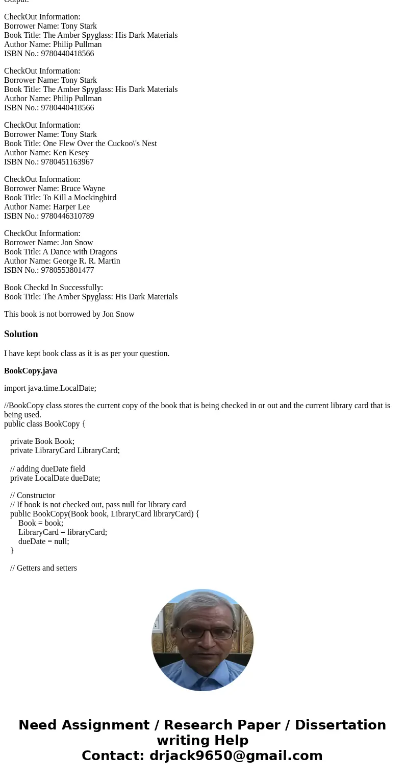 Trying to create a Library in Java 8 using the Date API. BookCopy has an associated DueDate (which is null if the book is not checked out) and LibraryCard has a Trying to create a Library in Java 8 using the Date API. BookCopy has an associated DueDate (which is null if the book is not checked out) and LibraryCard has a