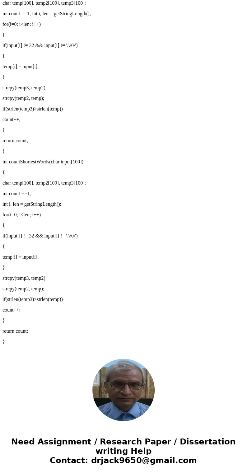 Write a C program to run on terminal find the count of words and optionally the longest and or shortest words in a string input by the user or coming from a fil Write a C program to run on terminal find the count of words and optionally the longest and or shortest words in a string input by the user or coming from a fil