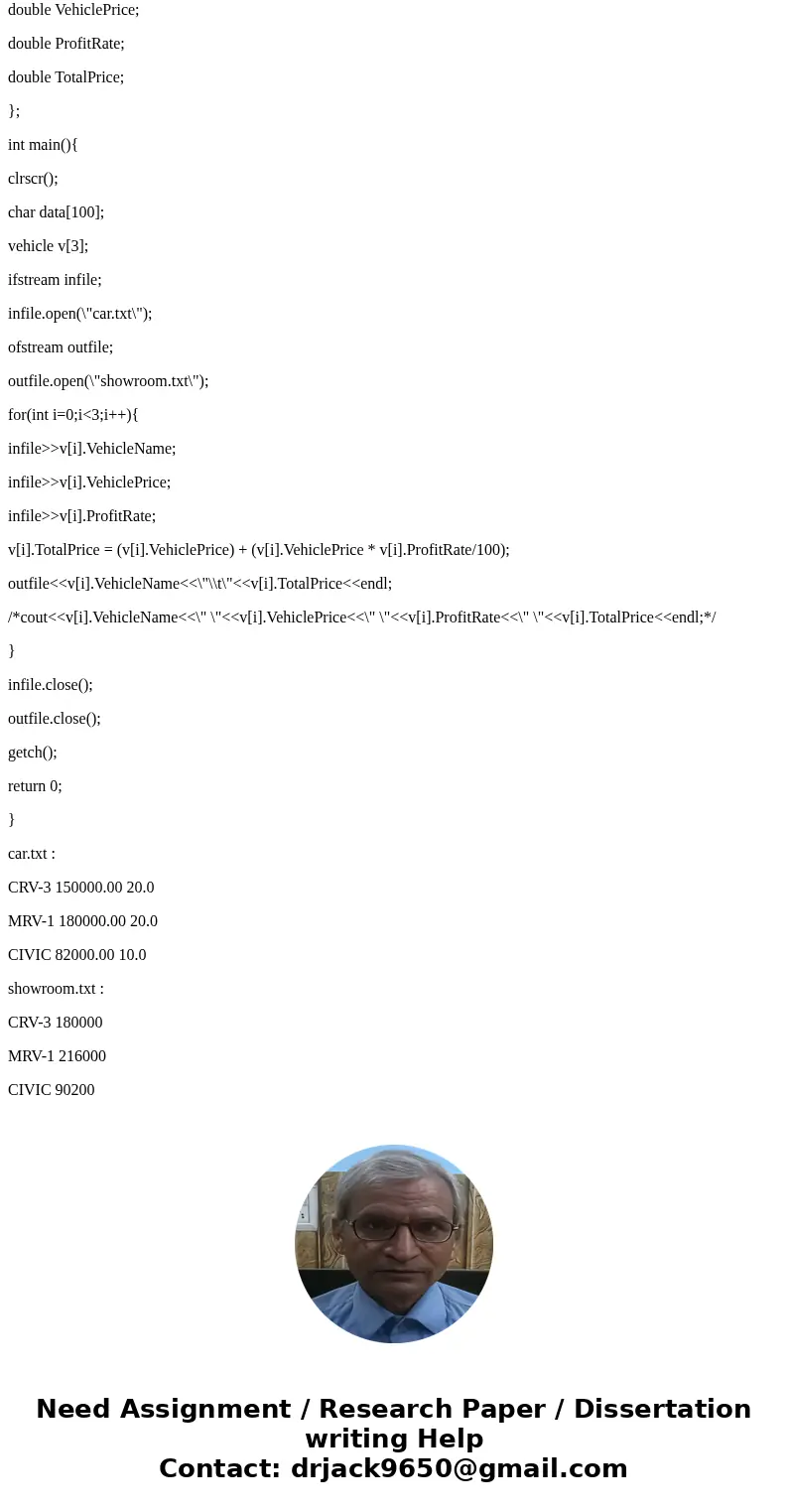 Write a C++ program which performs the following: Ask user to enter from keyboard the sales info about 3 cars: Example CRV-3 150000.00 20.0 MRV-1 180000.00 20.  Write a C++ program which performs the following: Ask user to enter from keyboard the sales info about 3 cars: Example CRV-3 150000.00 20.0 MRV-1 180000.00 20.