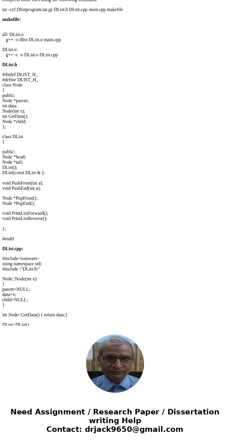 Write Program In C++ Introduction In this project, you are asked to design and implement a class for double link list to hold integers: In this project, you are Write Program In C++ Introduction In this project, you are asked to design and implement a class for double link list to hold integers: In this project, you are